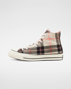 Converse Plaid Chuck 70 Női Magasszárú Világos/Piros | GPRILXA-HU